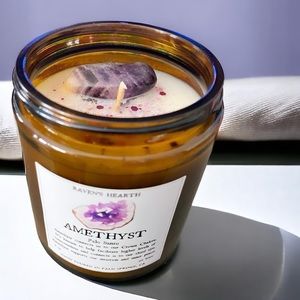 Amethyst Crystal Candle | Soy | Vegan